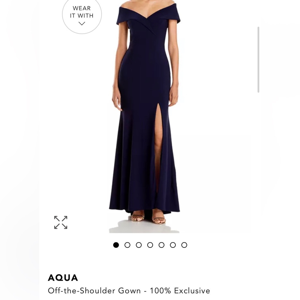 Aqua gown worn once and dry cleaned